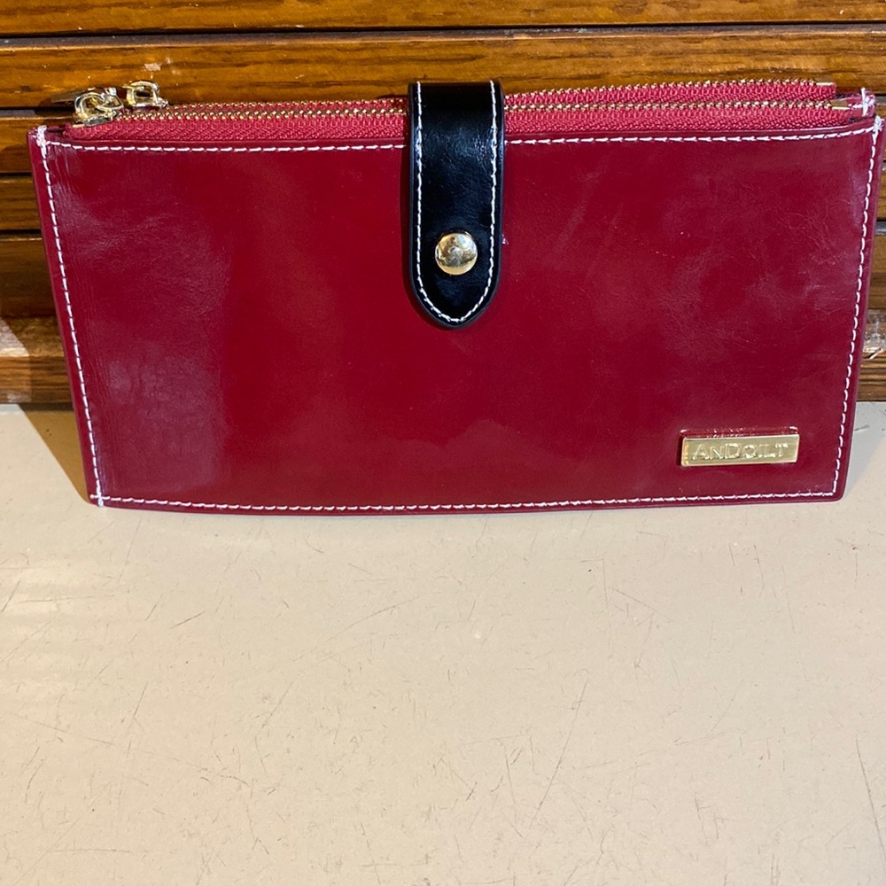 Andoilt, Red,Leather Card Wallet